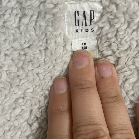 Gap Kids gray and fur jacket. Size M-8. - Picture 2 of 3